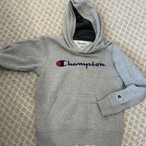 Champion boys youth Medium grey hoodie.